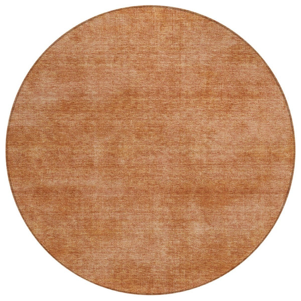 HomeRoots 5' Brown Washable Indoor Outdoor Area Rug – Durable, Stain-Resistant, Stylish for Any Space 8' Round 598850