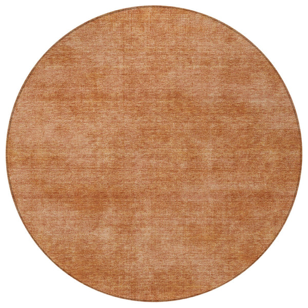 Homeroots 3' Beige Washable Indoor Outdoor Area Rug - Durable, Stain Resistant, Perfect For High Traffic Spaces 8' Round Polyester 598850