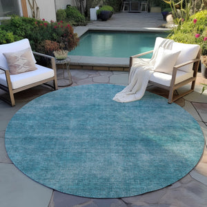 Homeroots 3' Beige Washable Indoor Outdoor Area Rug - Durable, Stain Resistant, Perfect For High Traffic Spaces 8' Round Polyester 598862