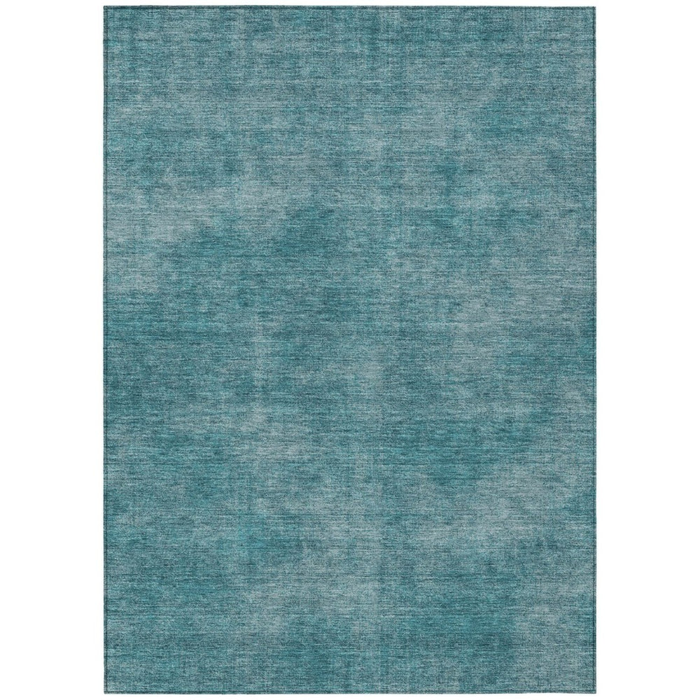 HomeRoots 5' Durable Teal Blue Washable Area Rug for Indoor and Outdoor Spaces - Easy-Care Comfort & Style 8' X 10' 598863