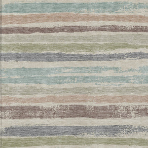 Homeroots 3' Stylish Washable Indoor Outdoor Area Rug In Beige, Brown, And Gray For Versatile Home Use 5' X 8' Polyester 598867