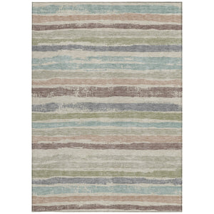Homeroots 3' Stylish Washable Indoor Outdoor Area Rug In Beige, Brown, And Gray For Versatile Home Use 9' X 12' Polyester 598870