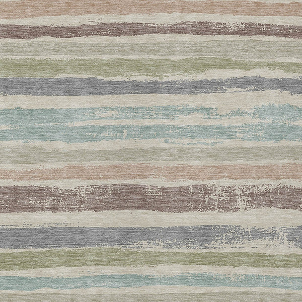 Homeroots 3' Stylish Washable Indoor Outdoor Area Rug In Beige, Brown, And Gray For Versatile Home Use 9' X 12' Polyester 598870