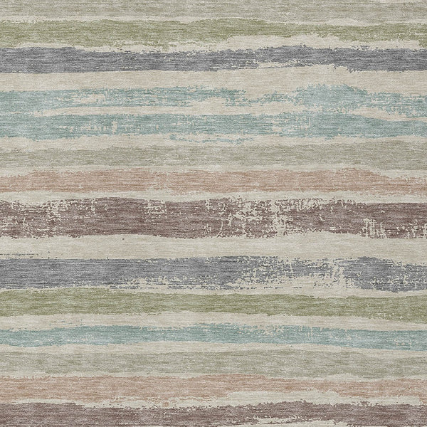 Homeroots 3' Stylish Washable Indoor Outdoor Area Rug In Beige, Brown, And Gray For Versatile Home Use 10' X 14' Polyester 598871