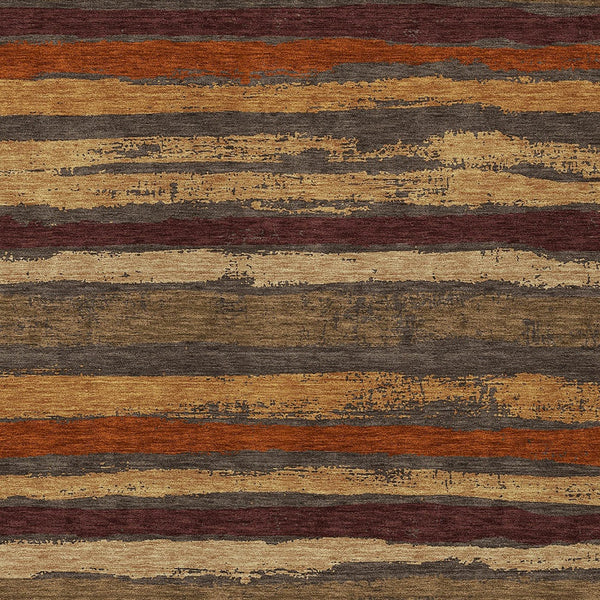 Homeroots 3' Stylish Washable Indoor Outdoor Area Rug In Beige, Brown, And Gray For Versatile Home Use 3' X 5' Polyester 598878