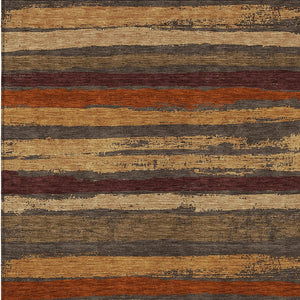 Homeroots 3' Stylish Washable Indoor Outdoor Area Rug In Beige, Brown, And Gray For Versatile Home Use 5' X 8' Polyester 598879