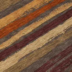 Homeroots 3' Stylish Washable Indoor Outdoor Area Rug In Beige, Brown, And Gray For Versatile Home Use 8' Round Polyester 598880