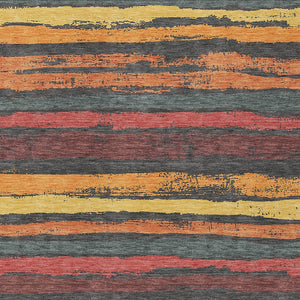 Homeroots 3' Stylish Washable Indoor Outdoor Area Rug In Beige, Brown, And Gray For Versatile Home Use 5' X 8' Polyester 598891