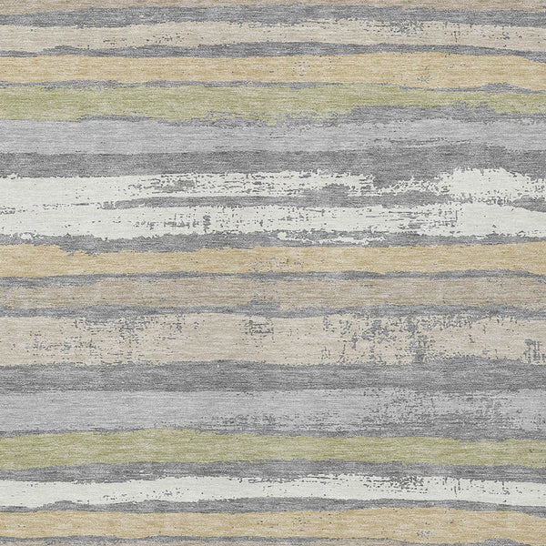 Homeroots 3' Stylish Washable Indoor Outdoor Area Rug In Beige, Brown, And Gray For Versatile Home Use 8' X 10' Polyester 598899