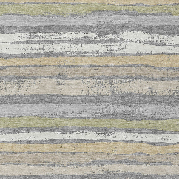 Homeroots 3' Stylish Washable Indoor Outdoor Area Rug In Beige, Brown, And Gray For Versatile Home Use 10' X 14' Polyester 598901