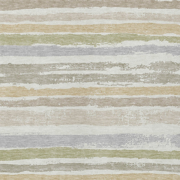 Homeroots 3' Stylish Washable Indoor Outdoor Area Rug In Beige, Brown, And Gray For Versatile Home Use 5' X 8' Polyester 598903