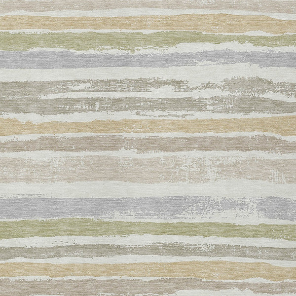 Homeroots 3' Stylish Washable Indoor Outdoor Area Rug In Beige, Brown, And Gray For Versatile Home Use 9' X 12' Polyester 598906