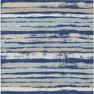 Homeroots 3' Stylish Washable Indoor Outdoor Area Rug In Beige, Brown, And Gray For Versatile Home Use 5' X 8' Polyester 598909