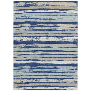 Homeroots 3' Stylish Washable Indoor Outdoor Area Rug In Beige, Brown, And Gray For Versatile Home Use 5' X 8' Polyester 598909