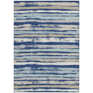 Homeroots 3' Stylish Washable Indoor Outdoor Area Rug In Beige, Brown, And Gray For Versatile Home Use 8' X 10' Polyester 598911