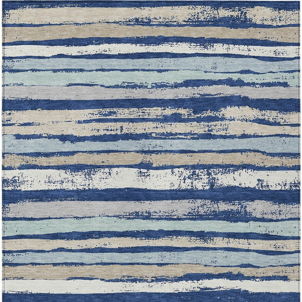 Homeroots 3' Stylish Washable Indoor Outdoor Area Rug In Beige, Brown, And Gray For Versatile Home Use 9' X 12' Polyester 598912