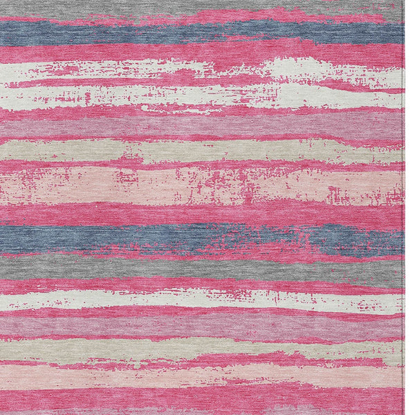 Homeroots 3' Stylish Washable Indoor Outdoor Area Rug In Beige, Brown, And Gray For Versatile Home Use 3' X 5' Polyester 598914