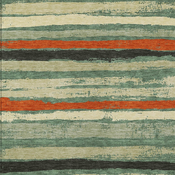 Homeroots 3' Stylish Washable Indoor Outdoor Area Rug In Beige, Brown, And Gray For Versatile Home Use 5' X 8' Polyester 598927