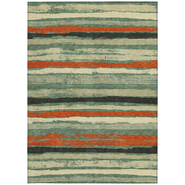 Homeroots 3' Stylish Washable Indoor Outdoor Area Rug In Beige, Brown, And Gray For Versatile Home Use 8' X 10' Polyester 598929