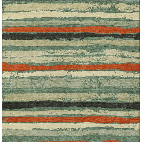 Homeroots 3' Stylish Washable Indoor Outdoor Area Rug In Beige, Brown, And Gray For Versatile Home Use 9' X 12' Polyester 598930