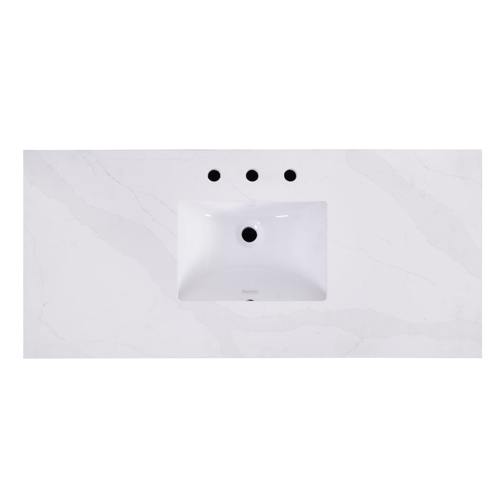 Butler Flagstaff 48" Single Sink Bathroom Vanity - Elegant Beige Wood & Quartz Design for Modern Spaces