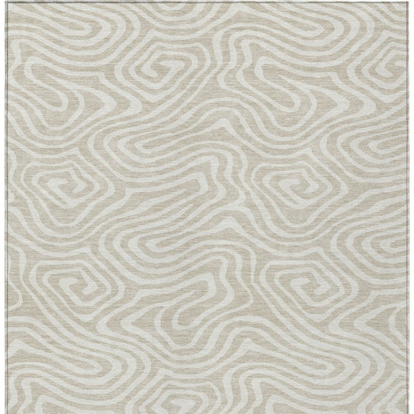 Homeroots 3' Artichoke Green Abstract Washable Area Rug For Indoor And Outdoor Spaces - Durable And Stylish 3' X 5' Polyester 598944