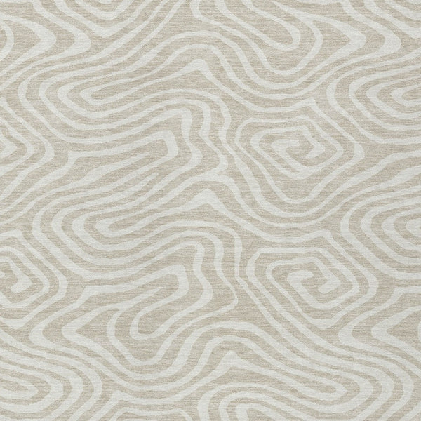 Homeroots 3' Artichoke Green Abstract Washable Area Rug For Indoor And Outdoor Spaces - Durable And Stylish 5' X 8' Polyester 598945