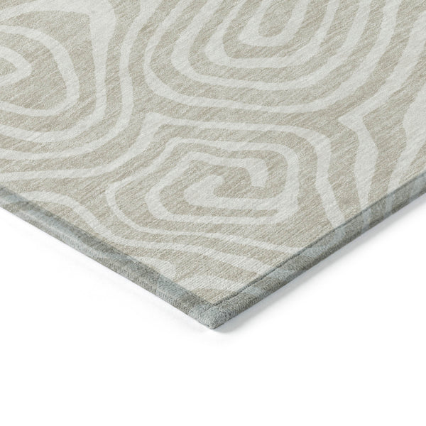 Homeroots 3' Artichoke Green Abstract Washable Area Rug For Indoor And Outdoor Spaces - Durable And Stylish 10' X 14' Polyester 598949