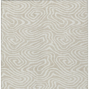Homeroots 3' Artichoke Green Abstract Washable Area Rug For Indoor And Outdoor Spaces - Durable And Stylish 10' X 14' Polyester 598949