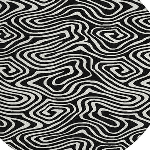 Homeroots 3' Artichoke Green Abstract Washable Area Rug For Indoor And Outdoor Spaces - Durable And Stylish 8' Round Polyester 598952