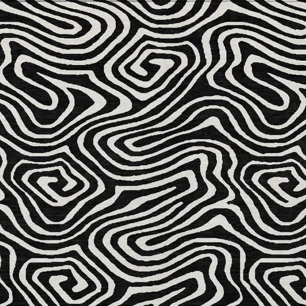 Homeroots 3' Artichoke Green Abstract Washable Area Rug For Indoor And Outdoor Spaces - Durable And Stylish 9' X 12' Polyester 598954