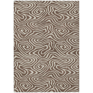 Homeroots 3' Artichoke Green Abstract Washable Area Rug For Indoor And Outdoor Spaces - Durable And Stylish 3' X 5' Polyester 598956