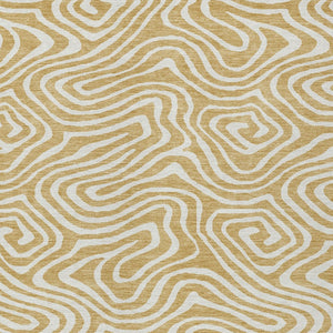 Homeroots 3' Artichoke Green Abstract Washable Area Rug For Indoor And Outdoor Spaces - Durable And Stylish 5' X 8' Polyester 598963