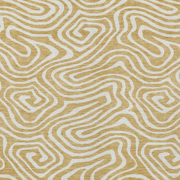 Homeroots 3' Artichoke Green Abstract Washable Area Rug For Indoor And Outdoor Spaces - Durable And Stylish 8' X 10' Polyester 598965