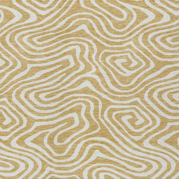 Homeroots 3' Artichoke Green Abstract Washable Area Rug For Indoor And Outdoor Spaces - Durable And Stylish 9' X 12' Polyester 598966