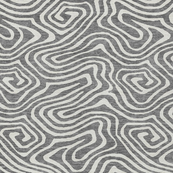 Homeroots 3' Artichoke Green Abstract Washable Area Rug For Indoor And Outdoor Spaces - Durable And Stylish 5' X 8' Polyester 598969