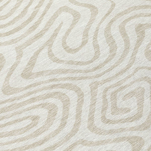 Homeroots 3' Artichoke Green Abstract Washable Area Rug For Indoor And Outdoor Spaces - Durable And Stylish 8' Round Polyester 598976