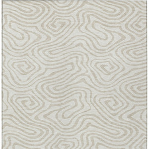 Homeroots 3' Artichoke Green Abstract Washable Area Rug For Indoor And Outdoor Spaces - Durable And Stylish 9' X 12' Polyester 598978