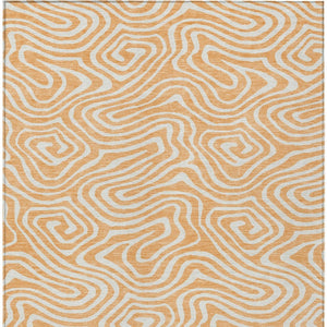 Homeroots 3' Artichoke Green Abstract Washable Area Rug For Indoor And Outdoor Spaces - Durable And Stylish 3' X 5' Polyester 598992