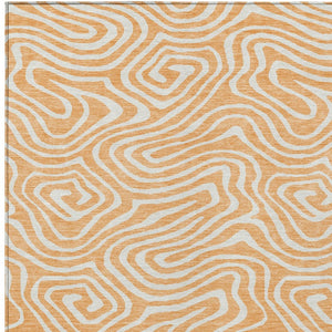 Homeroots 3' Artichoke Green Abstract Washable Area Rug For Indoor And Outdoor Spaces - Durable And Stylish 5' X 8' Polyester 598993