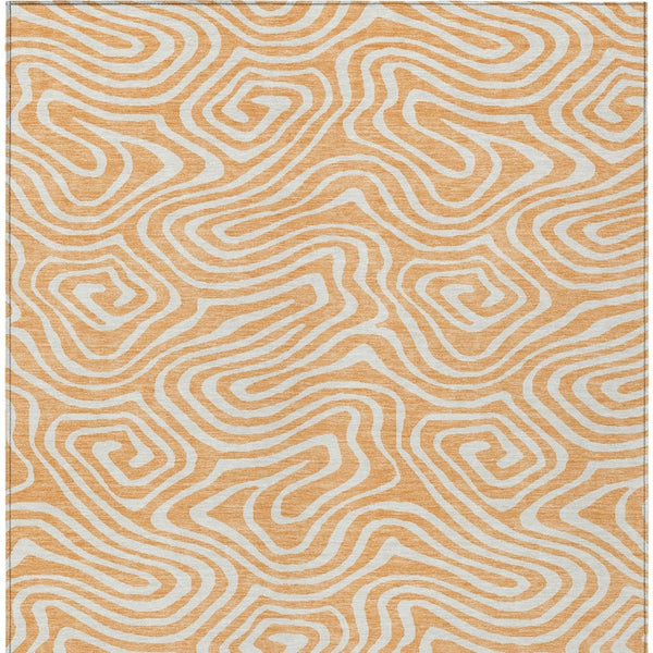 Homeroots 3' Artichoke Green Abstract Washable Area Rug For Indoor And Outdoor Spaces - Durable And Stylish 10' X 14' Polyester 598997