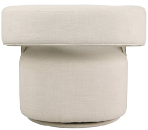 Niya Beige Linen Textured Fabric Swivel Accent Chair 598Beige Meridian Furniture