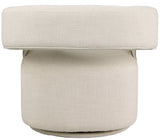 Niya Beige Linen Textured Fabric Swivel Accent Chair 598Beige Meridian Furniture