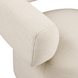 Niya Beige Linen Textured Fabric Swivel Accent Chair 598Beige Meridian Furniture