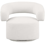 Niya Cream Linen Textured Fabric Swivel Accent Chair 598Cream Meridian Furniture