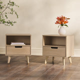 1-Drawer Midcentury Nightstand - Set of 2 Riviera HANB4CRIC-2PK Walker Edison