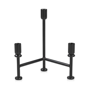 English Elm Cicero Iron Tripod Pillar Candle Holder Art Nouveau Matte Black Sculptural Stand B2769P498419