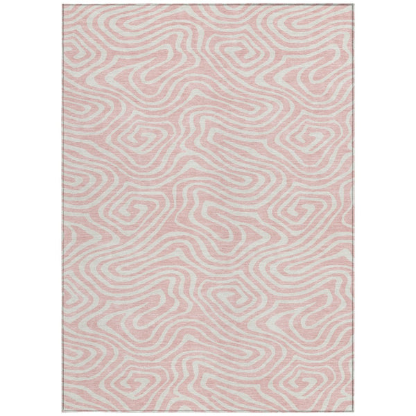 Homeroots 3' Artichoke Green Abstract Washable Area Rug For Indoor And Outdoor Spaces - Durable And Stylish 9' X 12' Polyester 599002