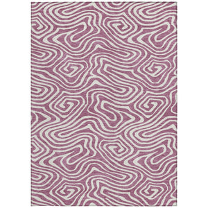 Homeroots 3' Artichoke Green Abstract Washable Area Rug For Indoor And Outdoor Spaces - Durable And Stylish 5' X 8' Polyester 599005