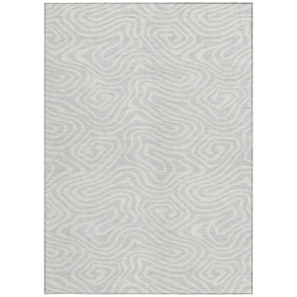 Homeroots 3' Artichoke Green Abstract Washable Area Rug For Indoor And Outdoor Spaces - Durable And Stylish 3' X 5' Polyester 599010